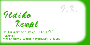 ildiko kempl business card